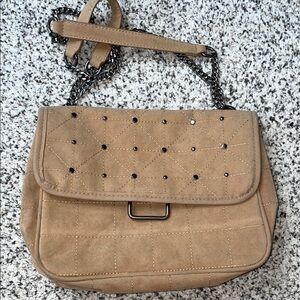 Zara suede light brown shoulder bag
